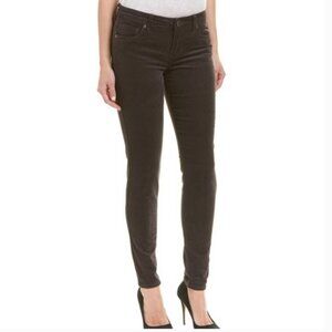 KFTK Donna brown corduroy ankle skinnies, Sz 10.